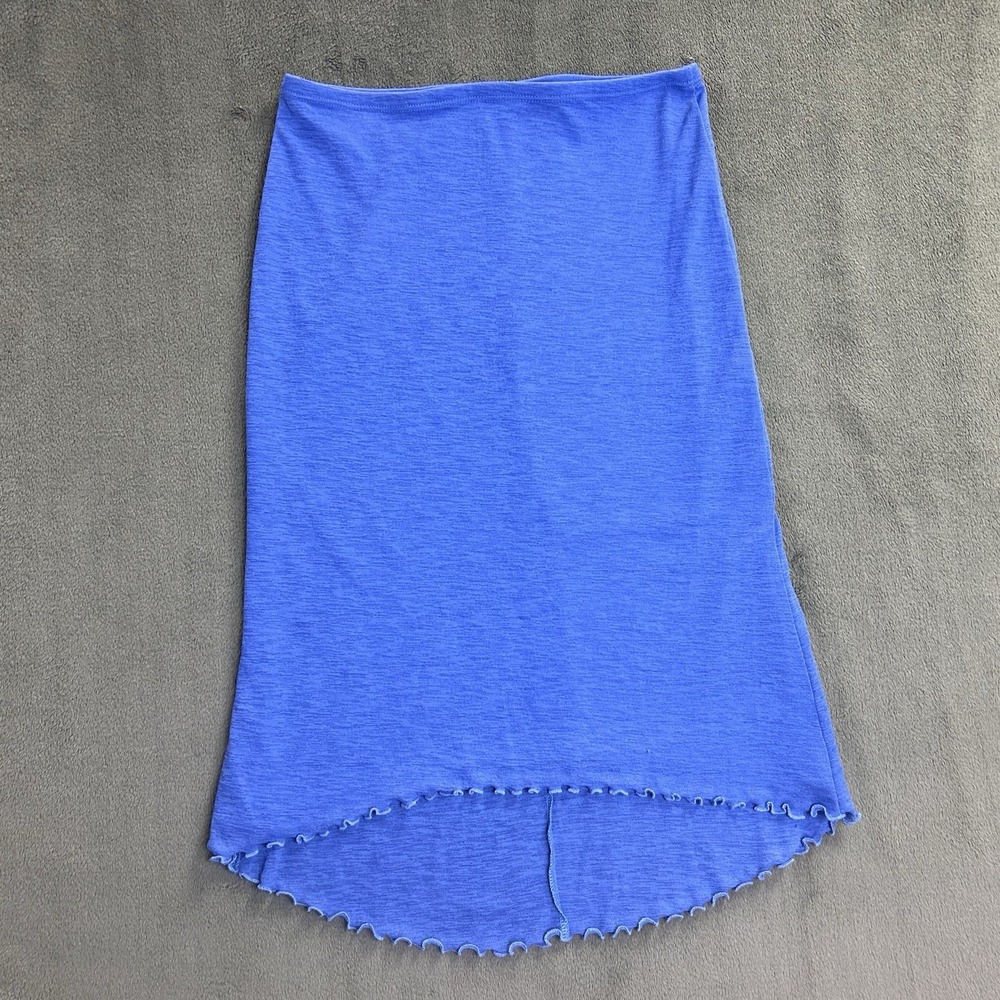 Von Mozart Blue Skirt Women's Small Hi Lo Waist 27" no size tag See measurements